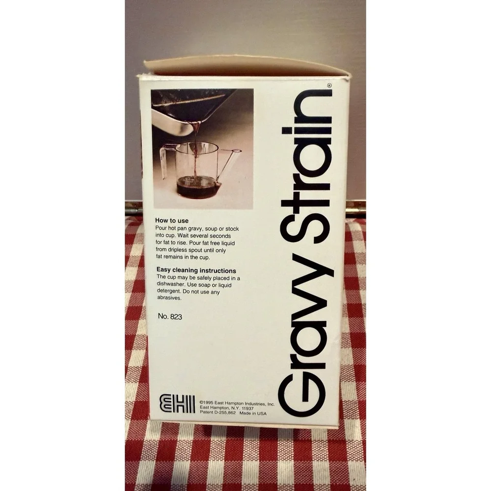 EHI Gravy‎ Fat Separator Cup 1 1/2 Cup Dripless Spout Clear PC MPN 823
